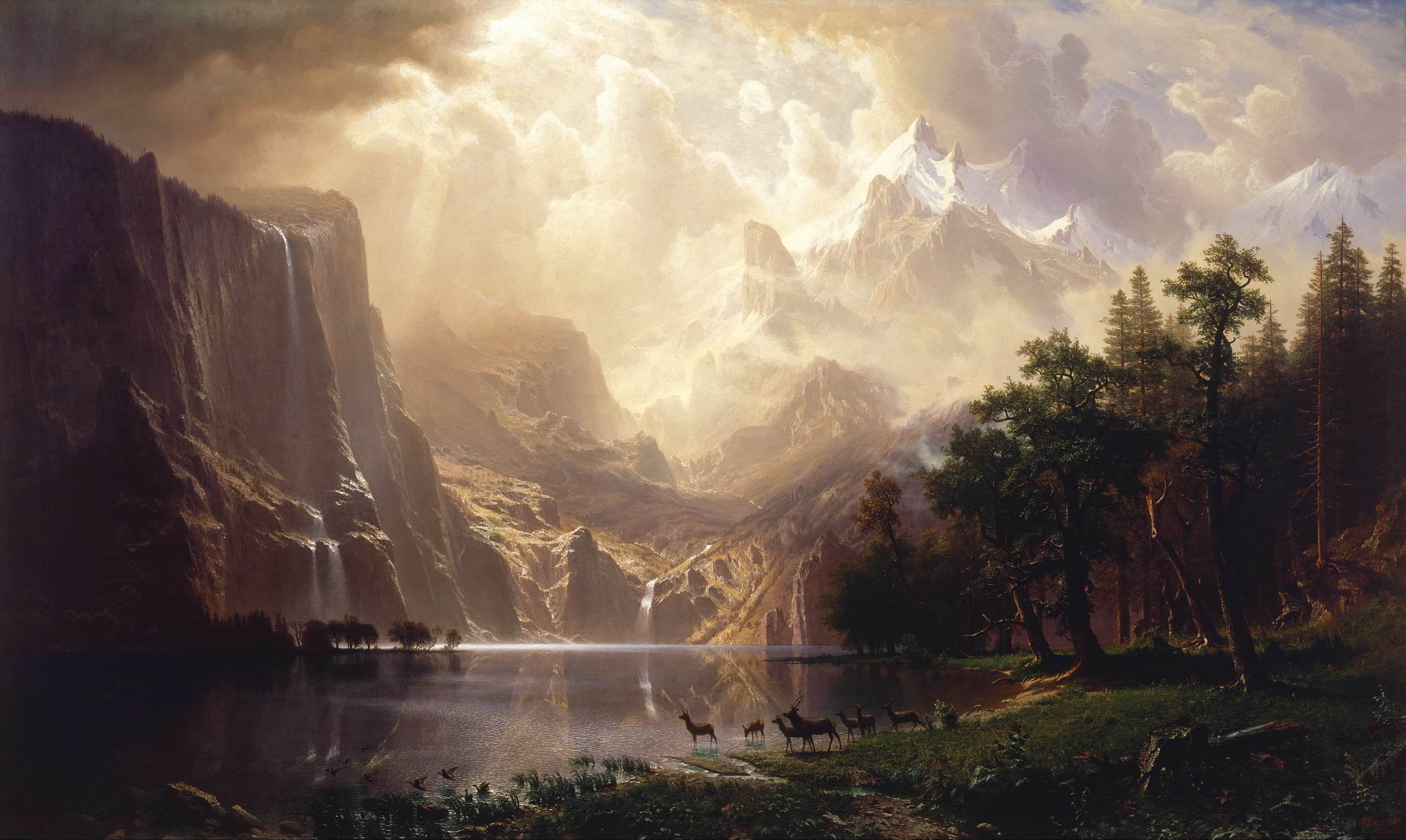 《シエラネバダ山脈》 アルバート・ビアシュタット 1868年